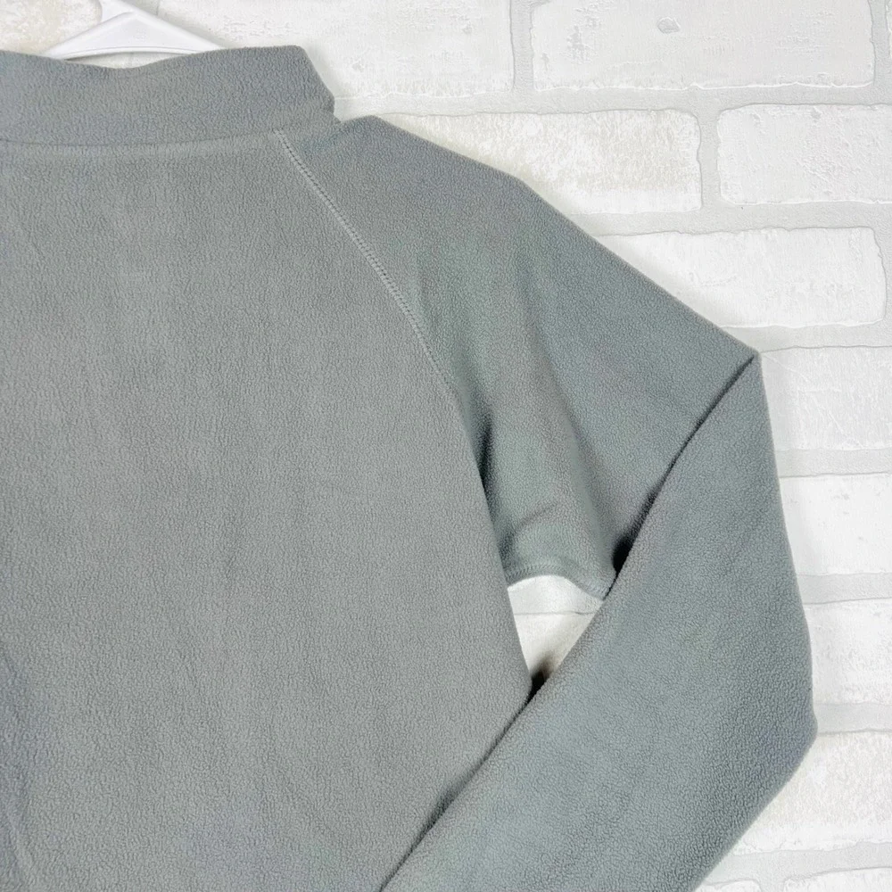 XTEK Womens Gray Quarter Zip Fleece Pullover Mock‎ Neck Active Top Size M